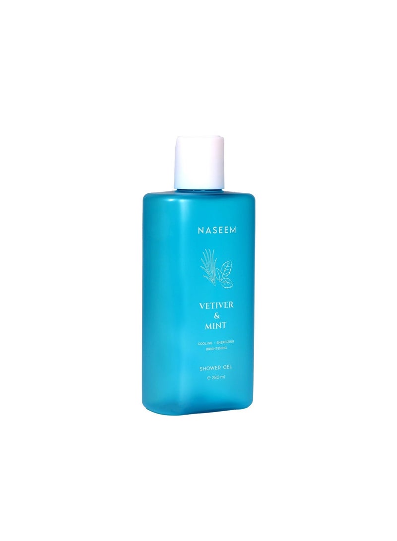 Naseem Vetiver & Mint Shower Gel For Men & Women - 280ML - Image 4
